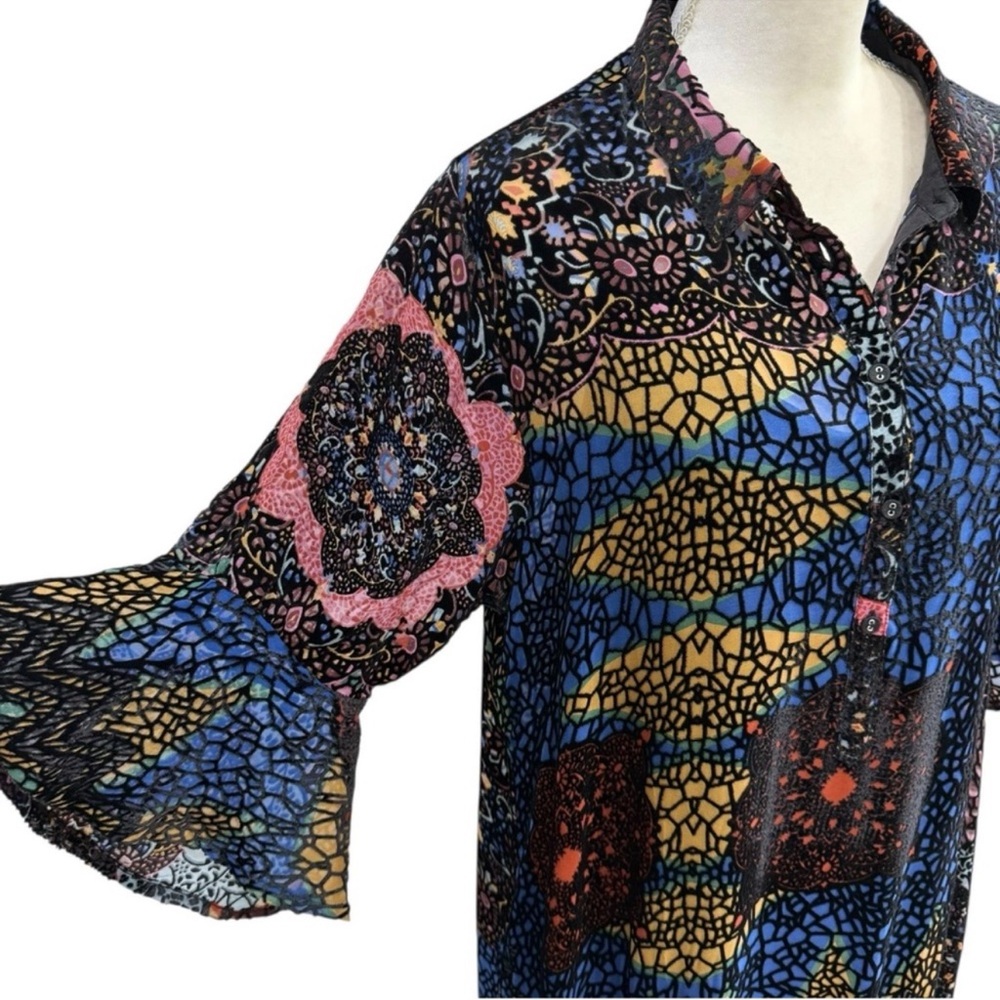Multicolor Patterned Maxi Dress - Picture 7 of 9